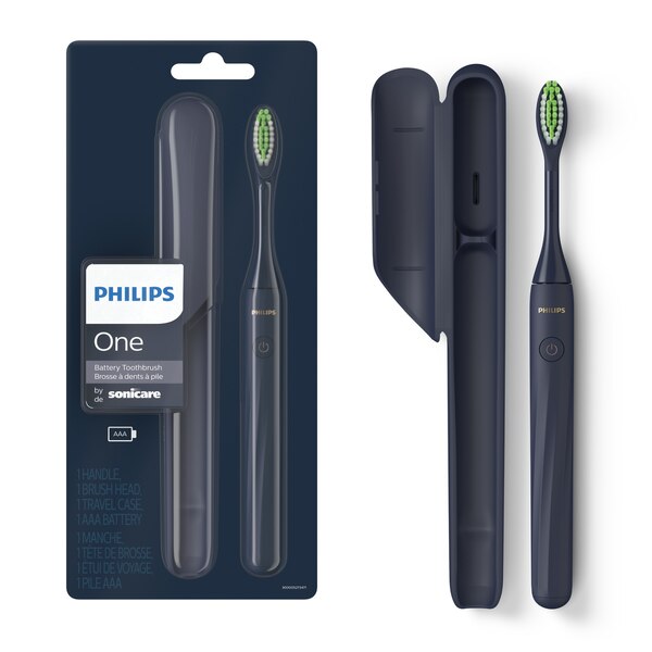 Philips One by Sonicare Battery Toothbrush, Navy, 1 CT