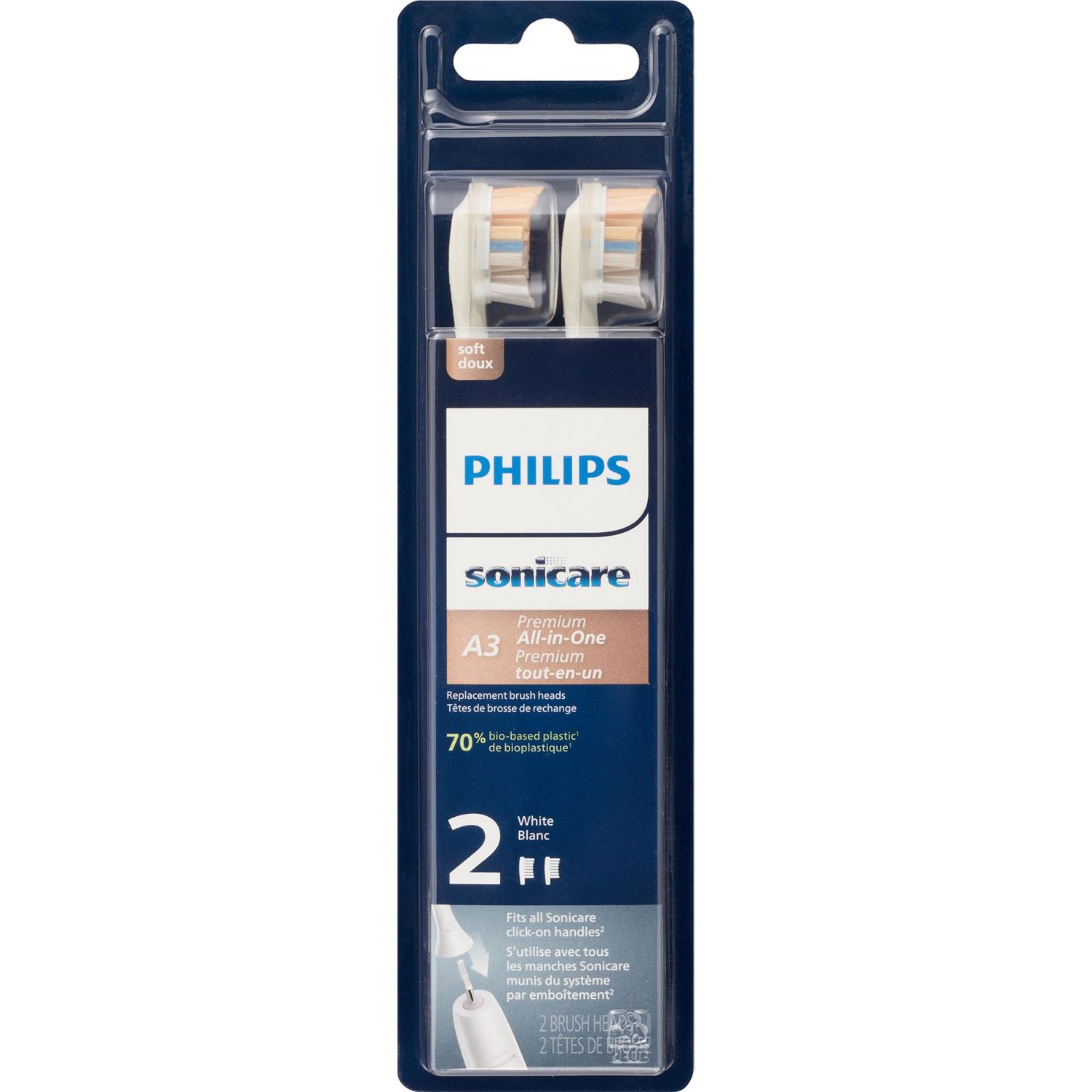 Philips All in One Replacement Brush Head, White, 2 CT