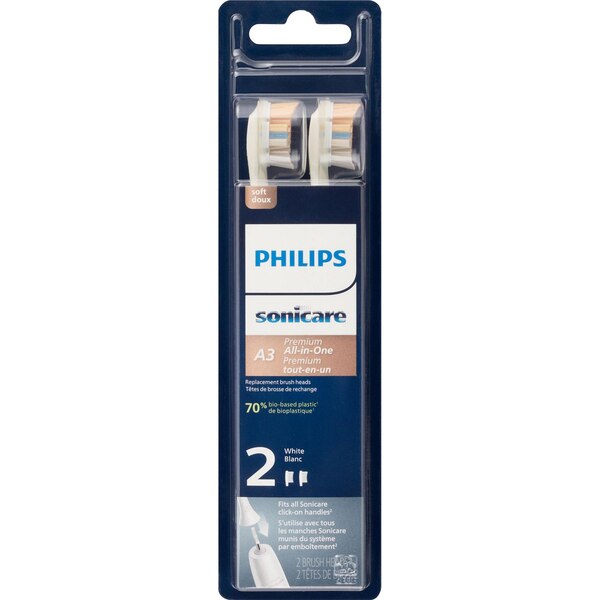 Philips All in One Replacement Brush Head, White, 2 CT