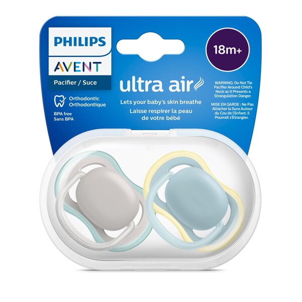 Philips Avent Ultra Air Pacifier 18m+, Beige/Dawn 2 PK
