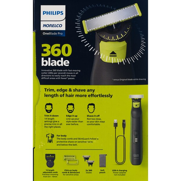Philips Norelco OneBlade 360 Pro Face & Body Electric Trimmer