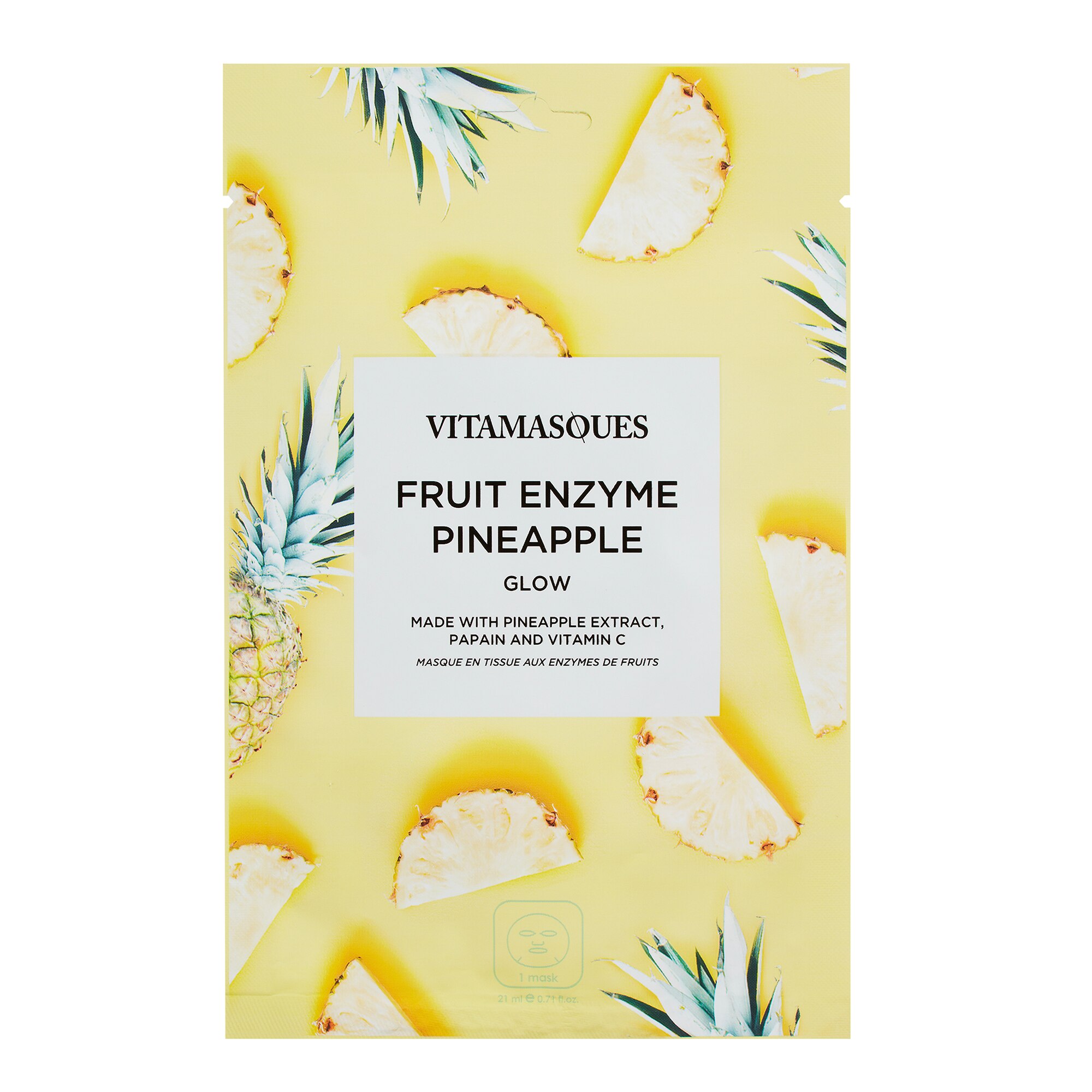 Vitamasques Fruit Enzyme Pineapple Face Sheet Mask