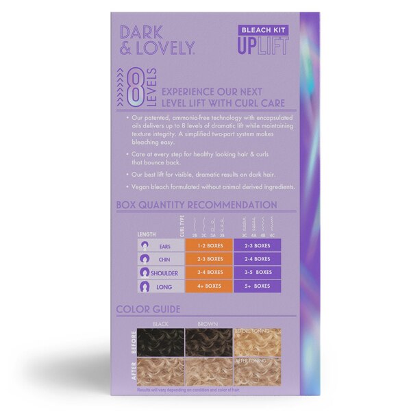 Dark and Lovely Uplift Hair Bleach Kit, Bleach Blonde