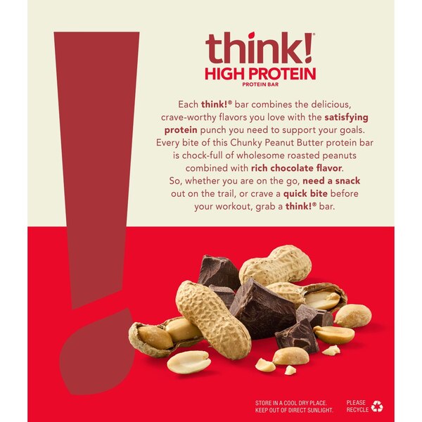 Think! Chunky Peanut Butter Protein Bar, 5 ct, 