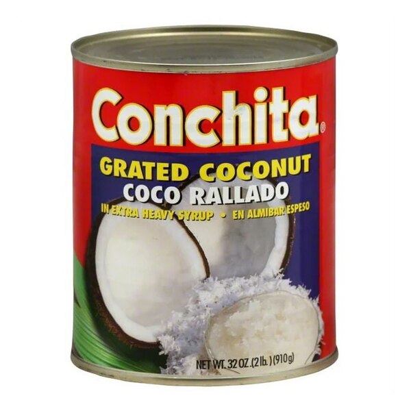 CONCHITA GRATED COCONUT IN EXTRA HEAVY SYRUP 32OZ