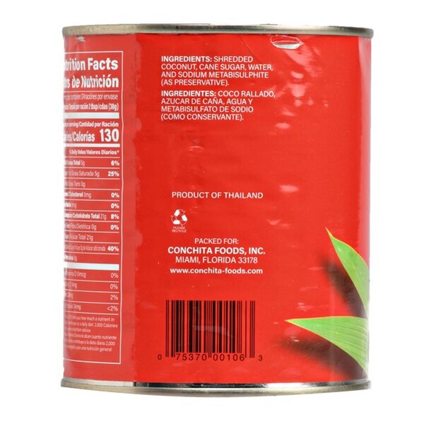 CONCHITA GRATED COCONUT IN EXTRA HEAVY SYRUP 32OZ
