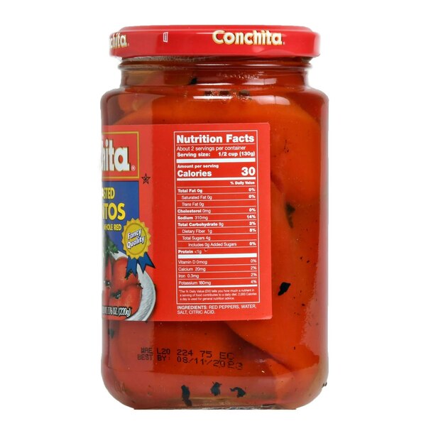 CONCHITA PIMIENTOS WHOLE RED FIRE ROASTED 12OZ
