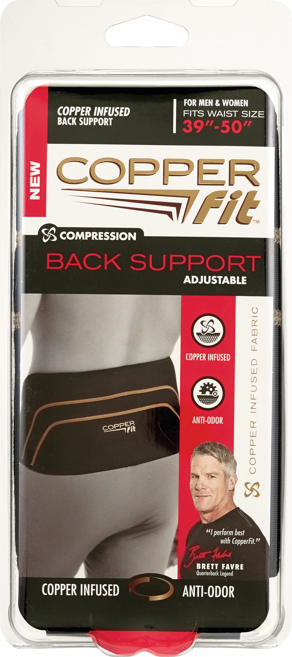 Copper Fit Adjustable Compression Back Support