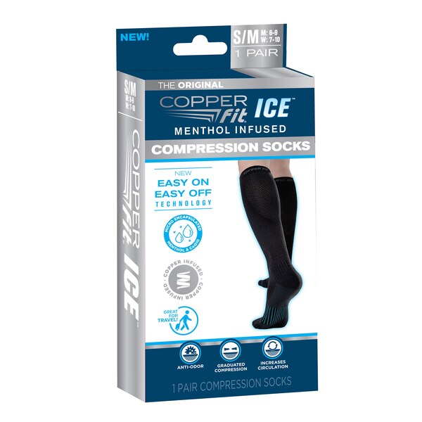 Copper Fit ICE Menthol Infused Compression Socks