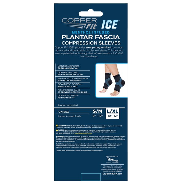 Copper Fit ICE Plantar Fasciitis Sleeve