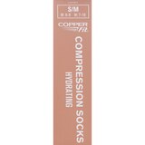 Copper Fit Hydrating Compression Socks, Black, S/M, thumbnail image