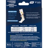 Copper Fit Hydrating Compression Socks, Black, L/XL, thumbnail image