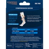 Copper Fit Energy Hydration Sock, Beige, S/M, thumbnail image