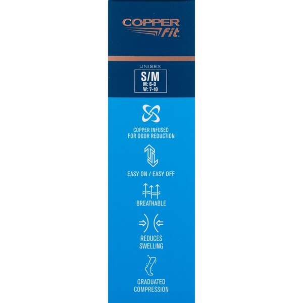 Copper Fit Energy Hydration Sock, Beige, S/M