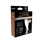 Copper Fit Energy Compression Sock, White, S/M, thumbnail image