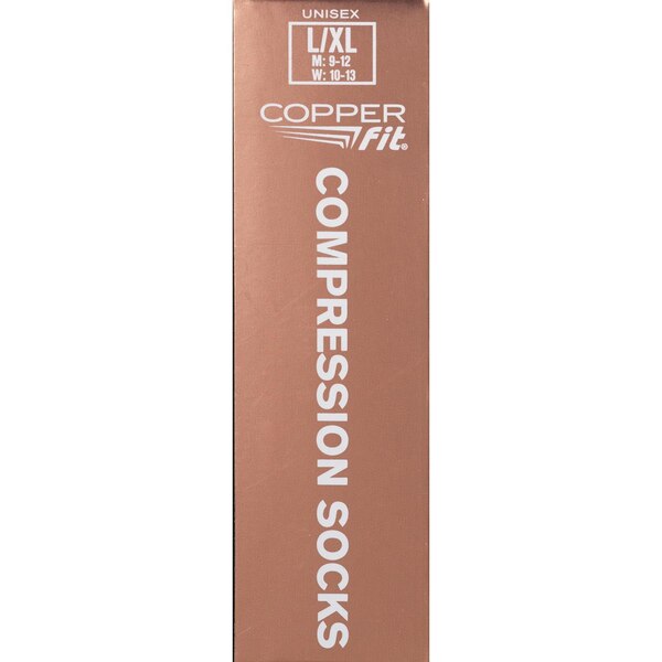 Copper Fit Energy Compression Socks, Black, L/XL