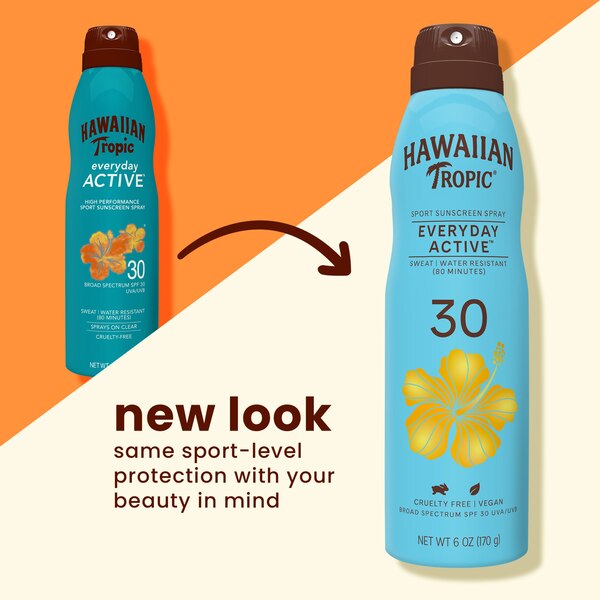 Hawaiian Tropic Island Sport Clear Spray Sunscreen, 6 OZ