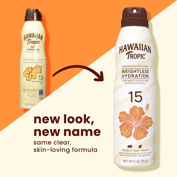 Hawaiian Tropic Silk Hydration Weightless Spray Sunscreen, 6 OZ