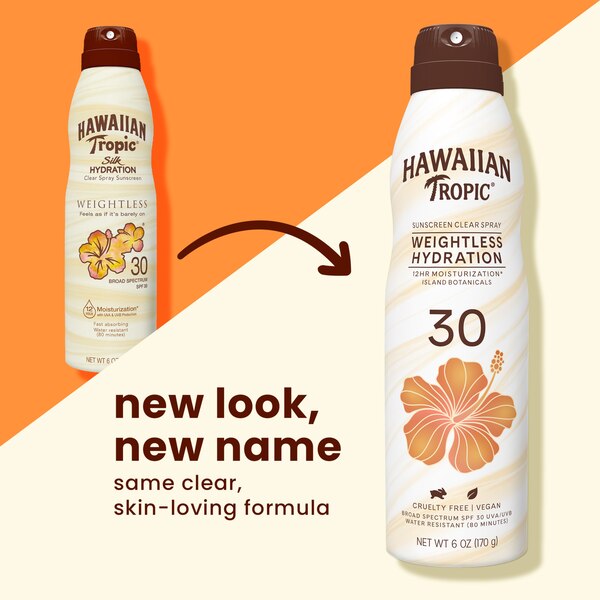 Hawaiian Tropic Silk Hydration Weightless Spray Sunscreen, 6 OZ