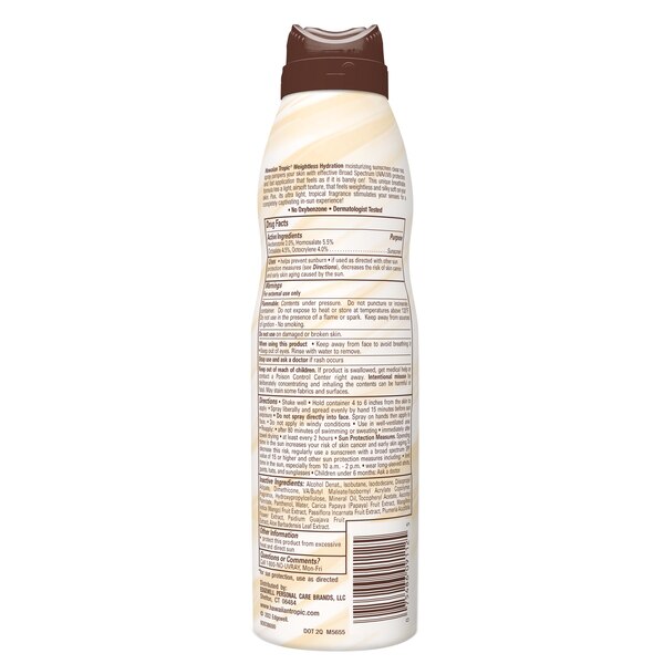 Hawaiian Tropic Silk Hydration Weightless Spray Sunscreen, 6 OZ