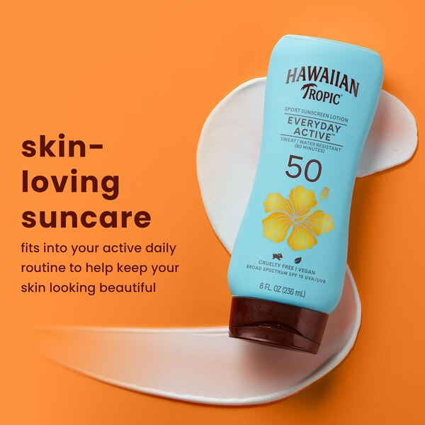 Hawaiian Tropic Island Sport Lotion Sunscreen, 8 OZ