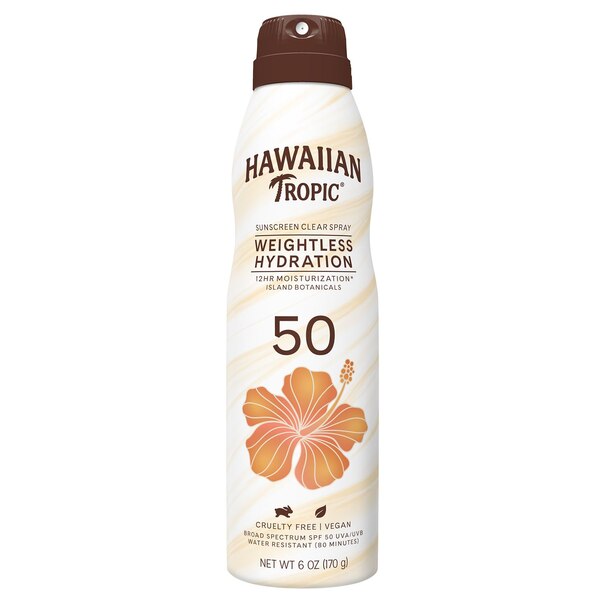 Hawaiian Tropic Silk Hydration Weightless Spray Sunscreen, 6 OZ