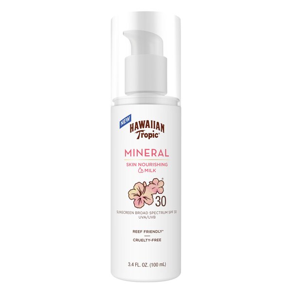 Hawaiian Tropic Mineral Sun Milk Body Sunscreen Lotion, 3.4 OZ