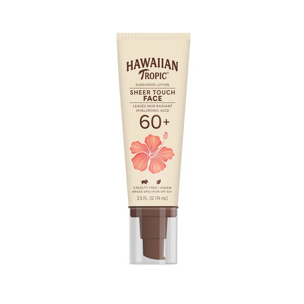 Hawaiian Tropic Sheer Touch Face Lotion SPF 60+, 2.5 OZ