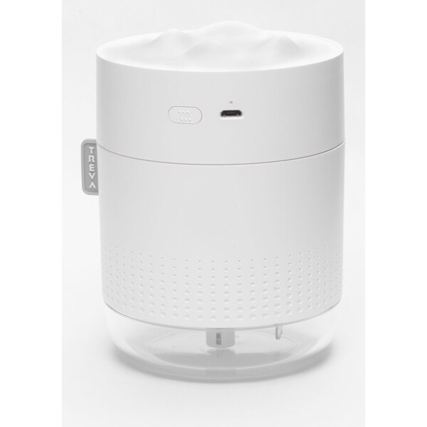 Treva Rechargeable Cool Mist Travel Humidifier with Nightlight, 500 mL, 17 OZ