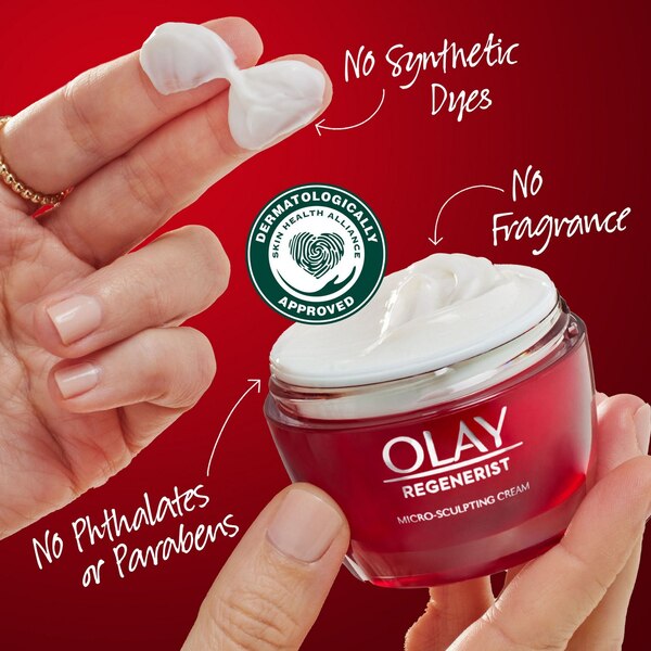 Olay Regenerist Micro-Sculpting Cream Face Moisturizer, Fragrance-Free, 1.7 OZ
