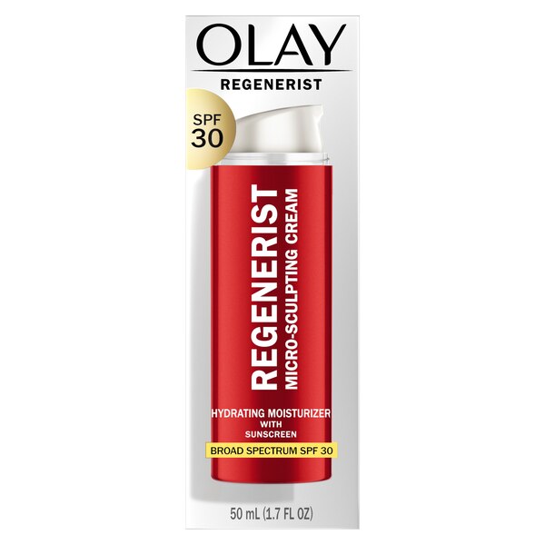 Olay Regenerist Micro-Sculpting Cream - Hidratante facial con FPS 30 de amplio espectro, 1.7 oz