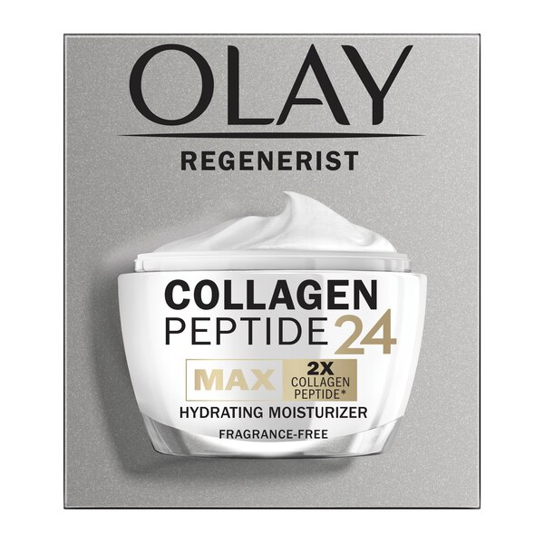 Olay Regenerist Collagen Peptide 24 MAX Face Moisturizer, Fragrance Free, 1.7 OZ