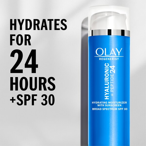 Olay Hyaluronic + Peptide 24 Face Moisturizer, SPF 30, 1.7 OZ