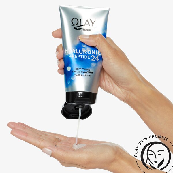 Olay Hyaluronic + Peptide 24 Set, Face Wash 5 fl OZ, Moisturizer 1.7 OZ