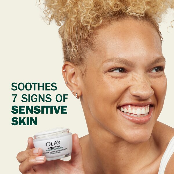 Olay Sensitive Face Moisturizer, Fragrance-Free, 1.7 fl oz