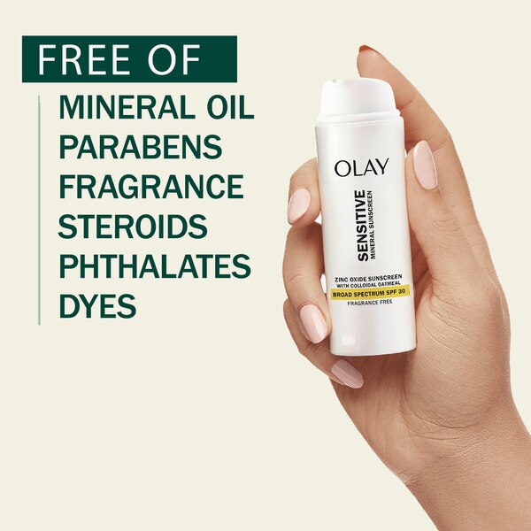 Olay Sensitive Mineral Sunscreen, Broad Spectrum SPF 30, 1.7 oz