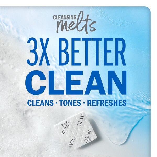 Olay Melts Water-Activated Daily Facial Cleanser With Vitamin C, 32 CT