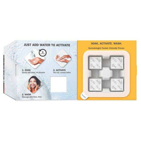 Olay Melts Water-Activated Daily Facial Cleanser With Vitamin C, 32 CT