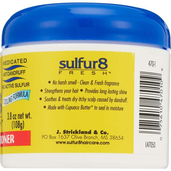 Sulfur 8 Fresh Medicated Anti-Dandruff Hair & Scalp Conditioner, 3.8 OZ