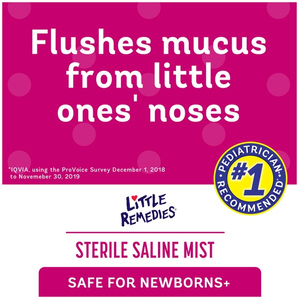 Little Remedies Sterile Saline Nasal Mist, Safe for Newborns, 2 fl oz