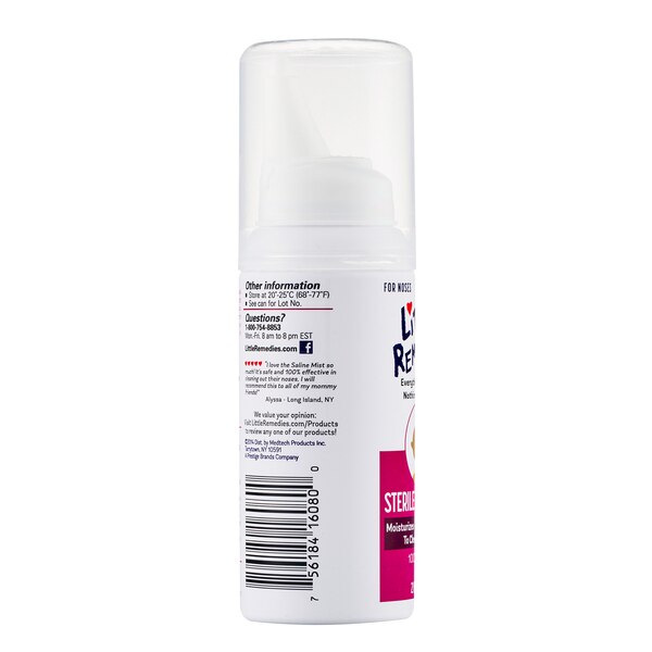 Little Remedies Sterile Saline Nasal Mist, Safe for Newborns, 2 fl oz