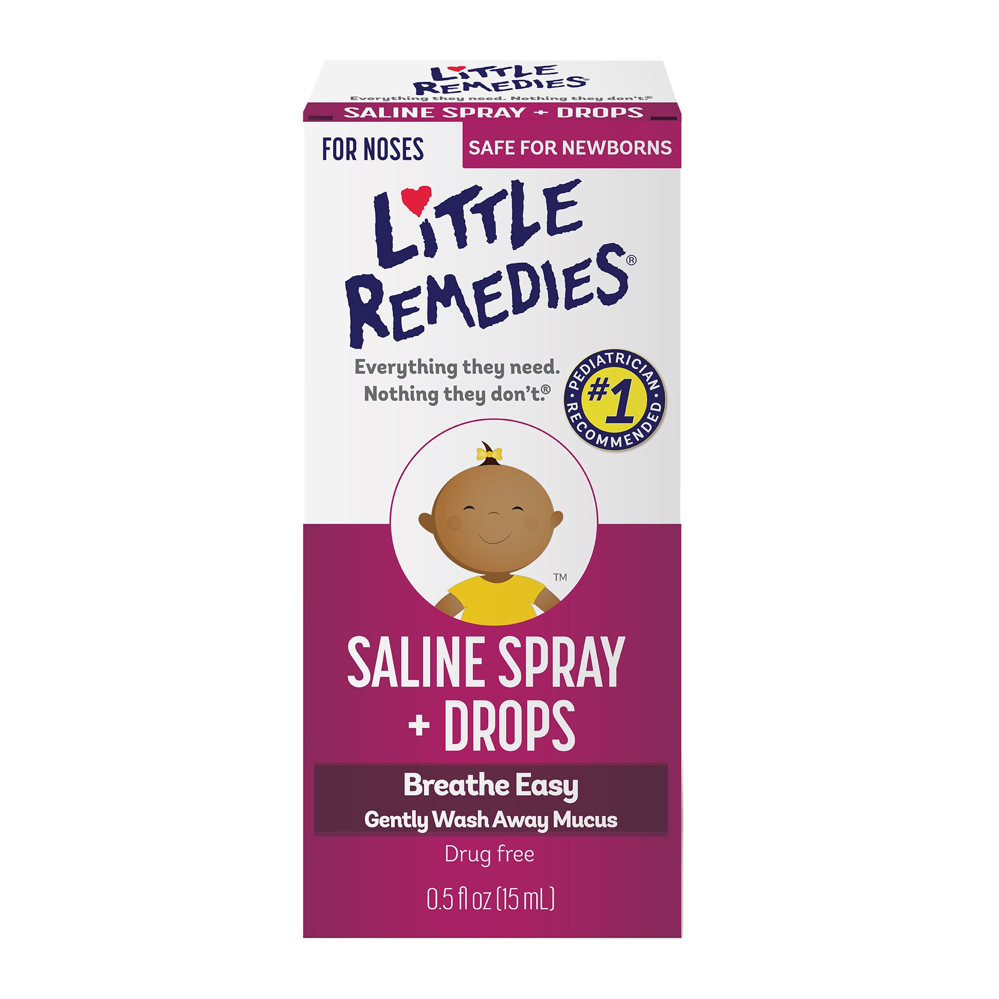 Little Remedies - Solución salina en spray y gotas, apto para recién nacidos