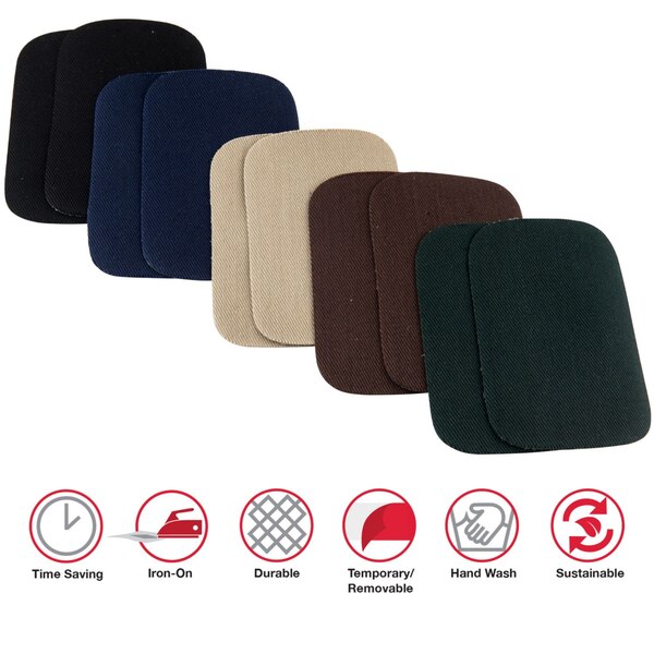 Singer Iron-On Patchettes, 2 x 3 in, 10 ct