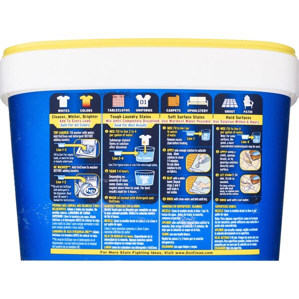 Oxiclean Versatile Stain Remover, 3 lb Bucket