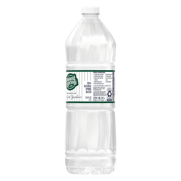 Poland Spring 100% Natural Spring Water Plastic Bottle, 33.8 OZ