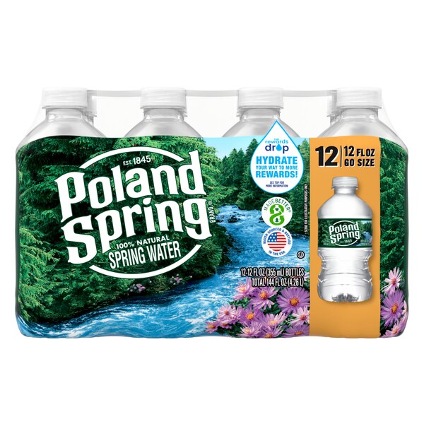 Poland Spring 100% Natural Spring Water Plastic Bottle