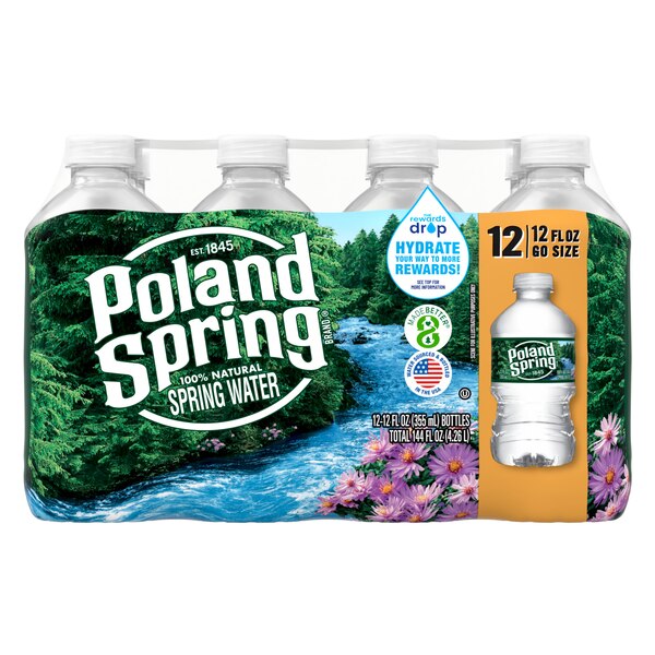 Poland Spring 100% Natural Spring Water Plastic Bottle