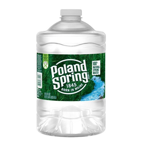 Poland Spring 100% Natural Spring Water Plastic Jug, 101.4 oz