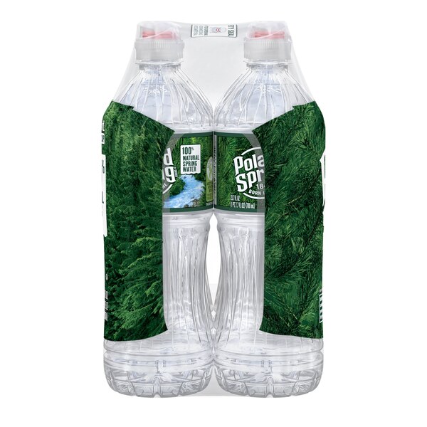 Poland Spring 100% Natural Spring Water, Sport Cap Bottles, 6 ct, 23.7 oz