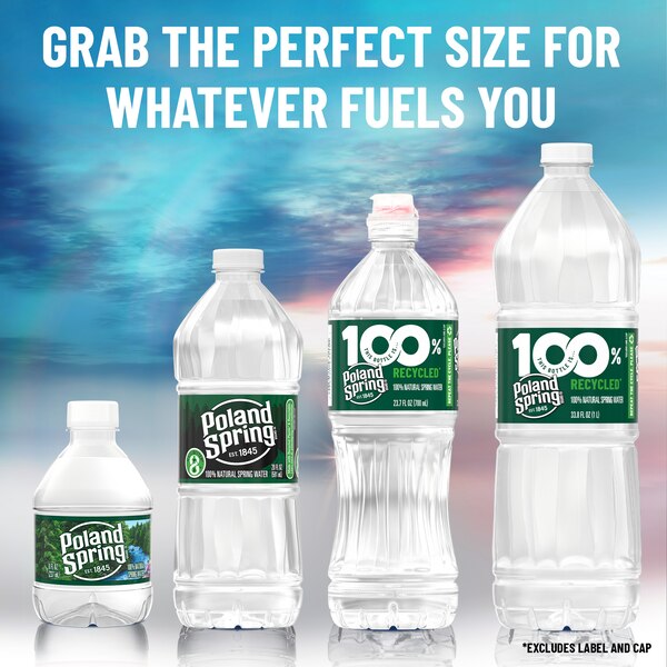 Poland Spring 100% Natural Spring Water Plastic Bottle, 24 ct, 16.9 oz